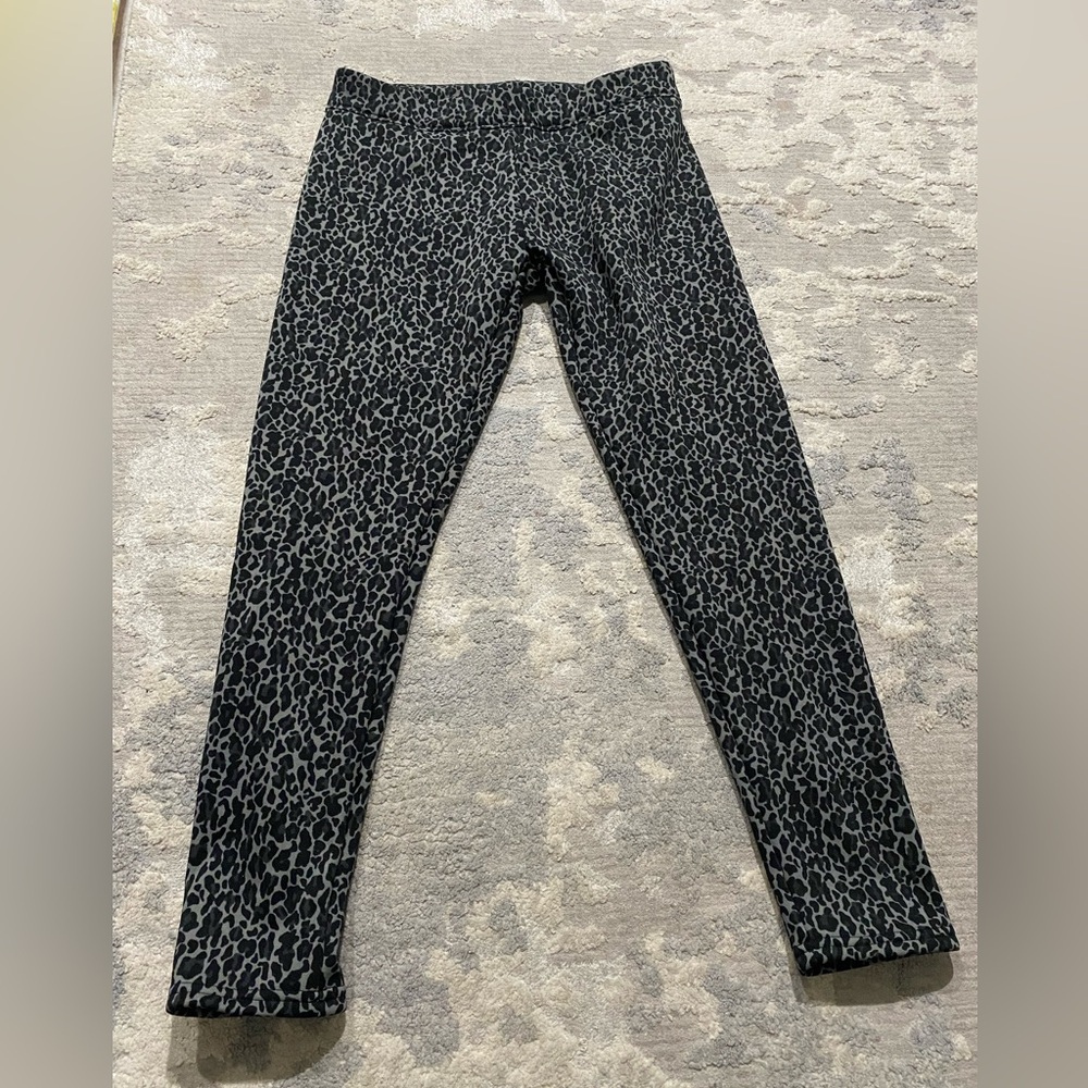 Animal Print Size L (12-14) Leggings/pants Black Gray Warm
